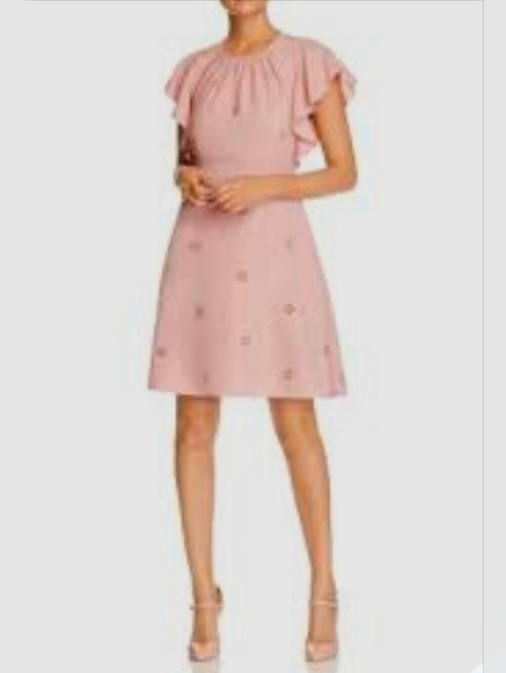 Kate Spade Cutout Crepe Dress In Peony, Size 2